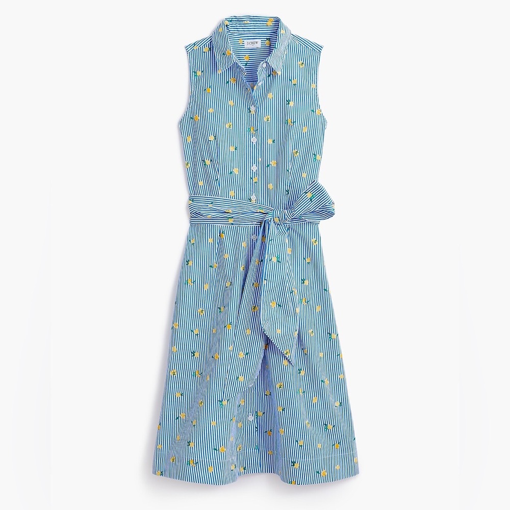 J. Crew lemon print shirtdress